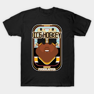 Ice Hockey Black and Yellow - Faceov Puckslapper - Hayes version T-Shirt